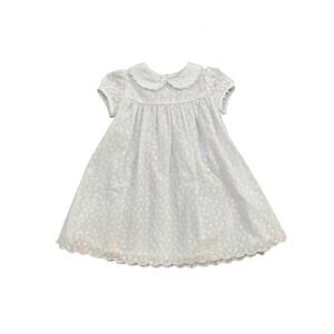 NEW MARIA CASERO girls embroidered float dress in white